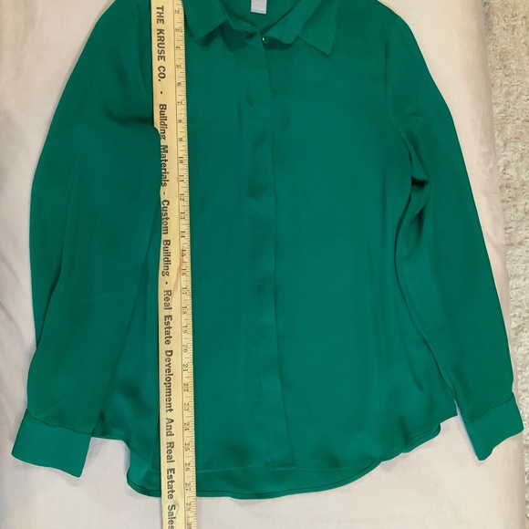 H&M Green Long Sleeve Sz 8 Shirt - Picture 4 of 6